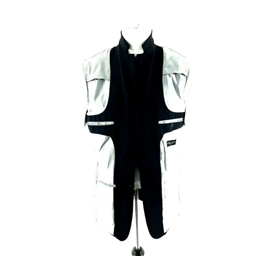 Pronto Uomo Wool Polyester Spandex 2 Button Suit Jacket‎ 38R Black